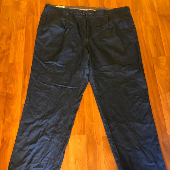 NWT Bruno Saint Hilaire Casual Pants Blue BIG GUYS - Picture 1 of 3